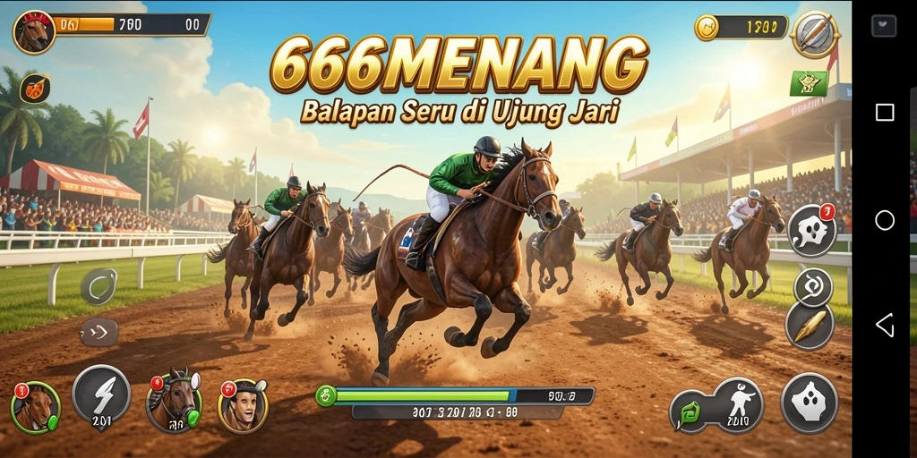 Tampilan gameplay seru di 666MENANG, balapan penuh aksi.