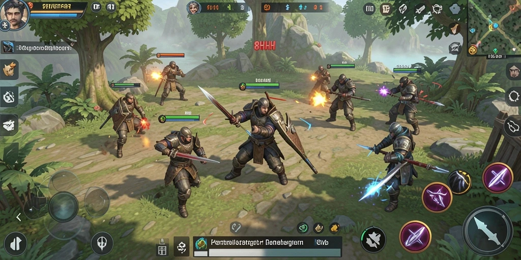 Tampilan gameplay strategis di 8HHH yang penuh aksi.