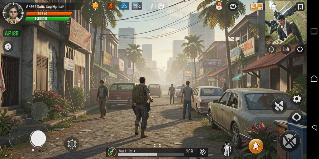 Tampilan gameplay berkualitas tinggi dari API88 yang menampilkan simulasi kreatif.