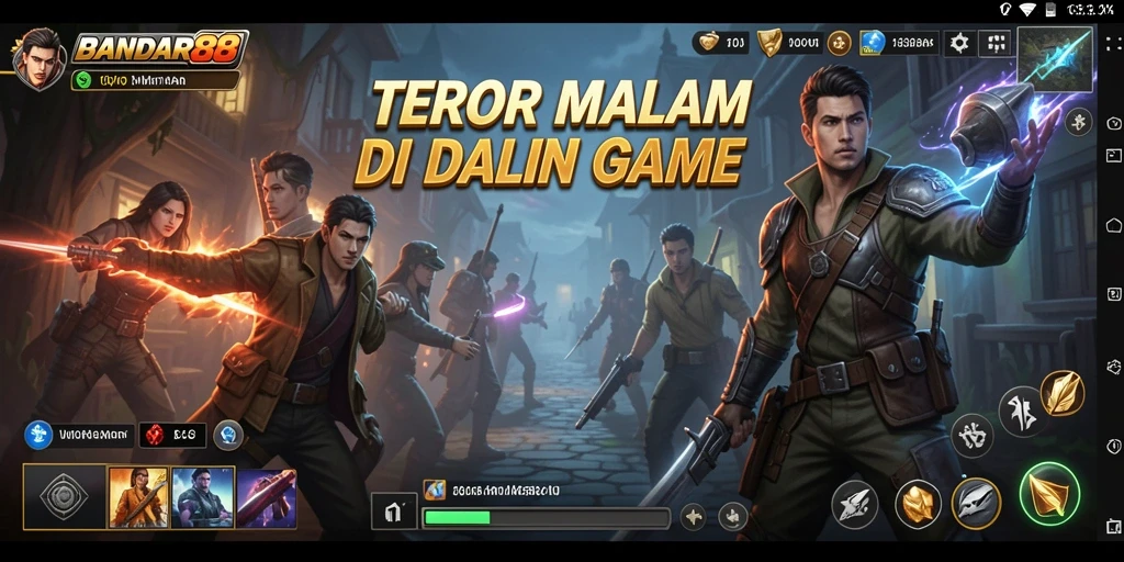 Screenshot dari gameplay BANDAR88 menampilkan suasana horor yang mencekam.
