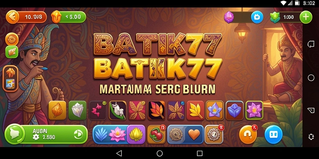 Screenshot menunjukkan gameplay seru BATIK77 yang penuh warna dan menantang.