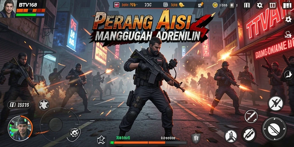 Tampilan yang mendebarkan dari gameplay BTV168 dengan aksi intens.