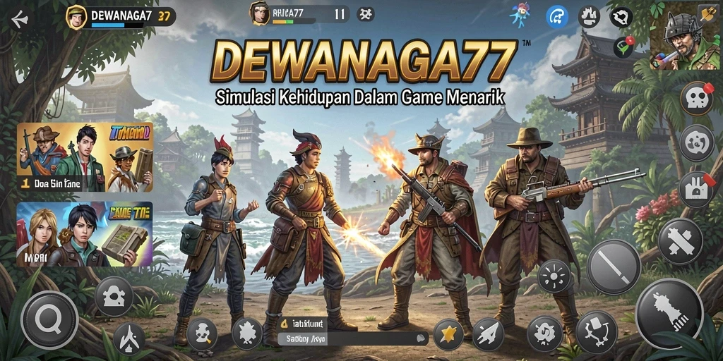 Tampilan gameplay DEWANAGA77 yang menampilkan simulasi kehidupan yang mendetail.