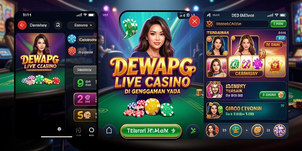 Tampilan gameplay menarik di dalam aplikasi Live Casino DEWAPG.