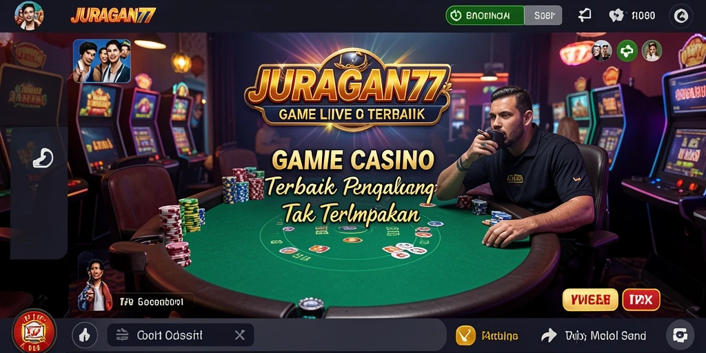 Screenshot menampilkan gameplay seru di JURAGAN77 Live Casino.