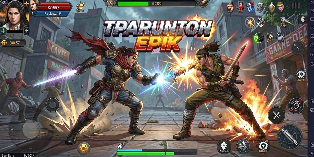 Tampilan gameplay KO857 yang menegangkan dan penuh aksi.