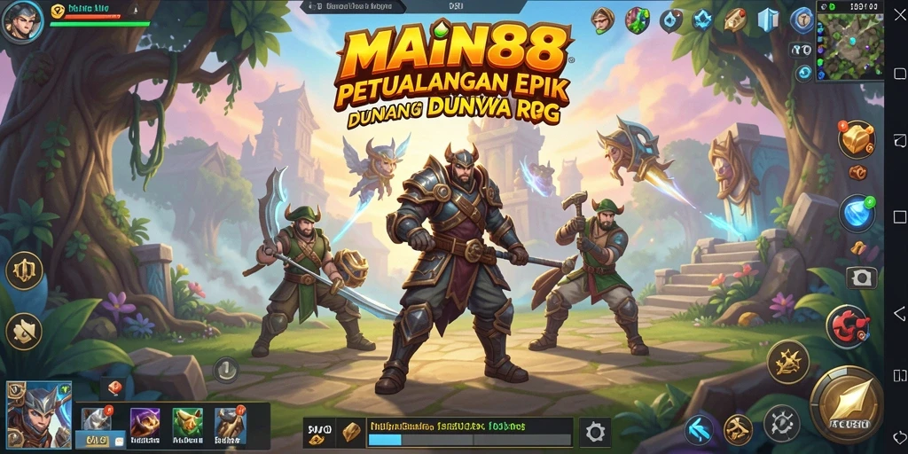 Tampilan aksi mendebarkan dalam permainan RPG dengan karakter unik.