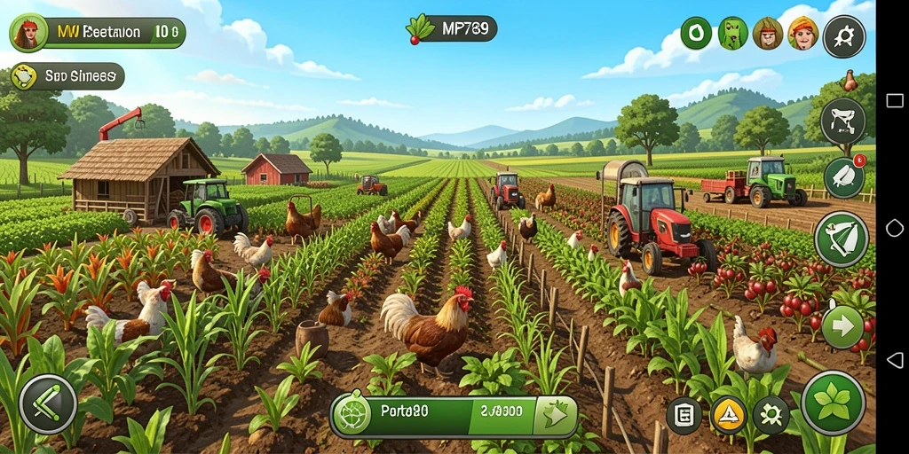 Tampilan menarik dari gameplay menanam dan merawat tanaman di MVP789.