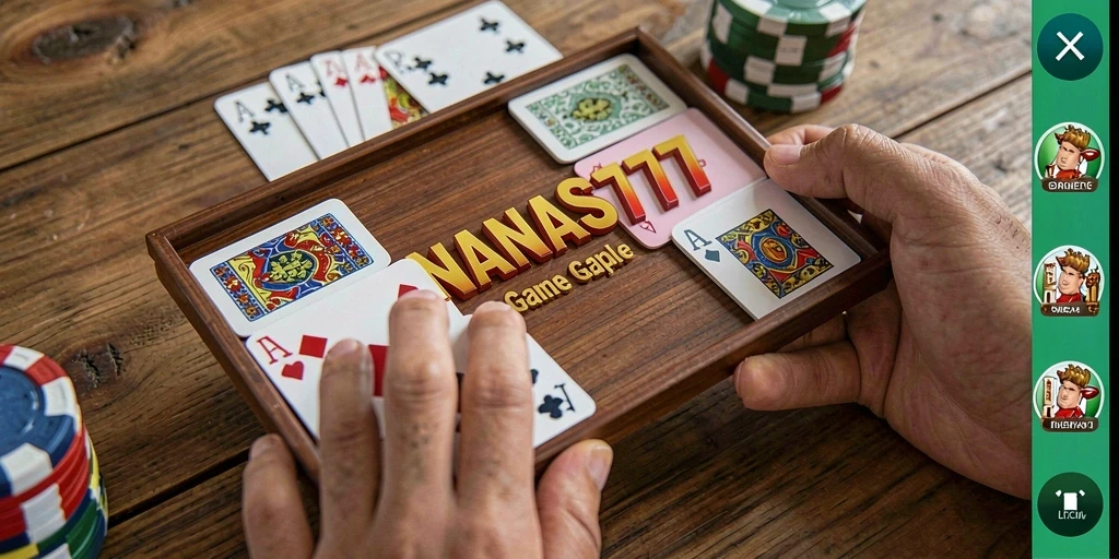Tampilan gameplay NANAS777 yang menarik dalam permainan Gaple.