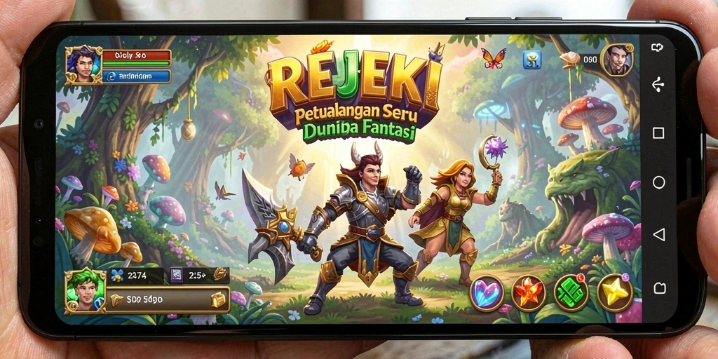 Gameplay menakjubkan di dunia fantasi REJEKI.