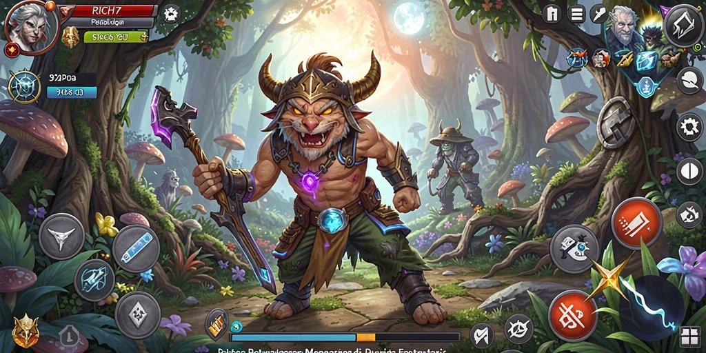 Tangkapan layar gameplay RICH7 yang menunjukkan petualangan seru dan grafis menawan.
