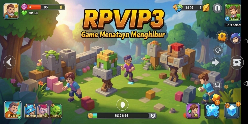 Screenshot RPVIP3 yang menampilkan gameplay puzzle yang seru.