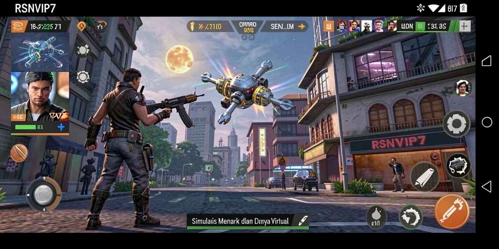 Screenshot gameplay RSNVIP7 menunjukkan aksi seru dan interaksi menarik.