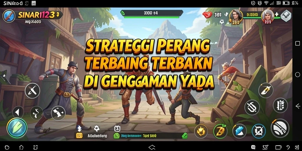 Tangkapan layar menunjukkan aksi strategis yang mendebarkan di SINAR123.