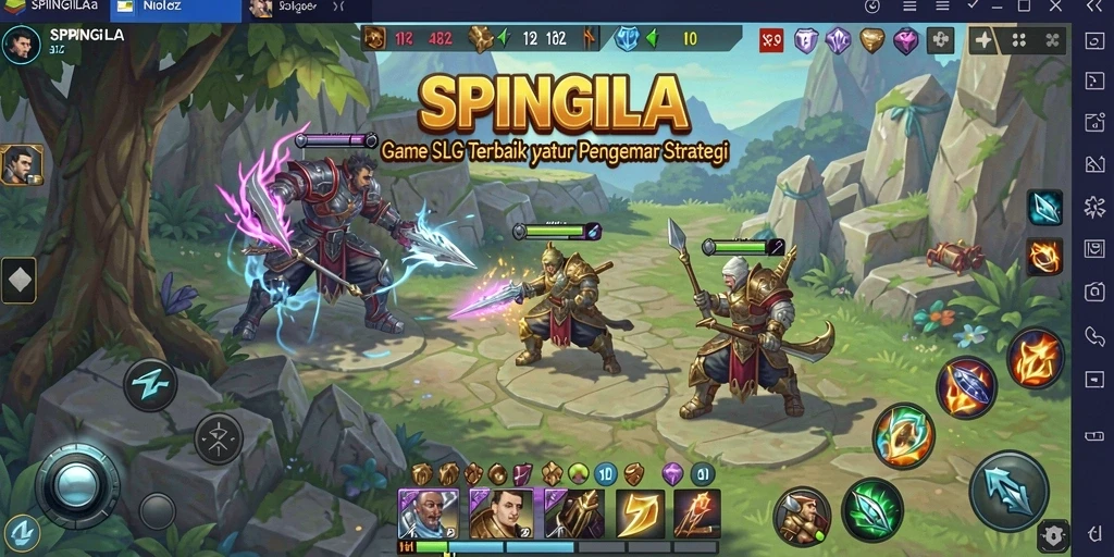 Tampilan menakjubkan dari gameplay SLG di SPINGILA.