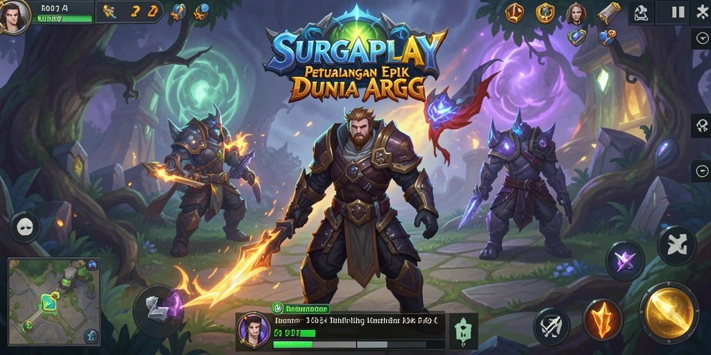Tampilan screenshot <strong>SURGAPLAY</strong> menampilkan aksi pertarungan mendebarkan yang menggugah semangat.