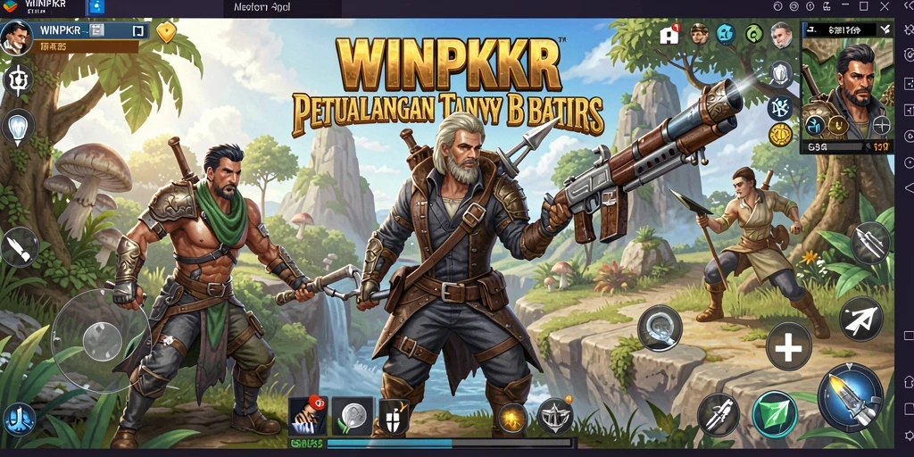Screenshot gameplay <strong>WINPKR</strong> menampilkan suasana dunia terbuka yang memukau.