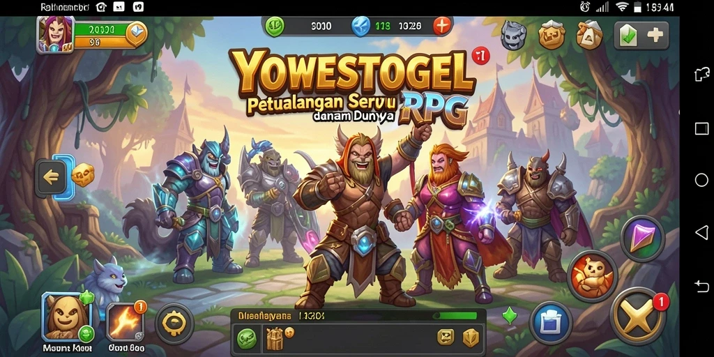 Gameplay seru YOWESTOGEL menampilkan pertarungan epik di dunia fantasi.